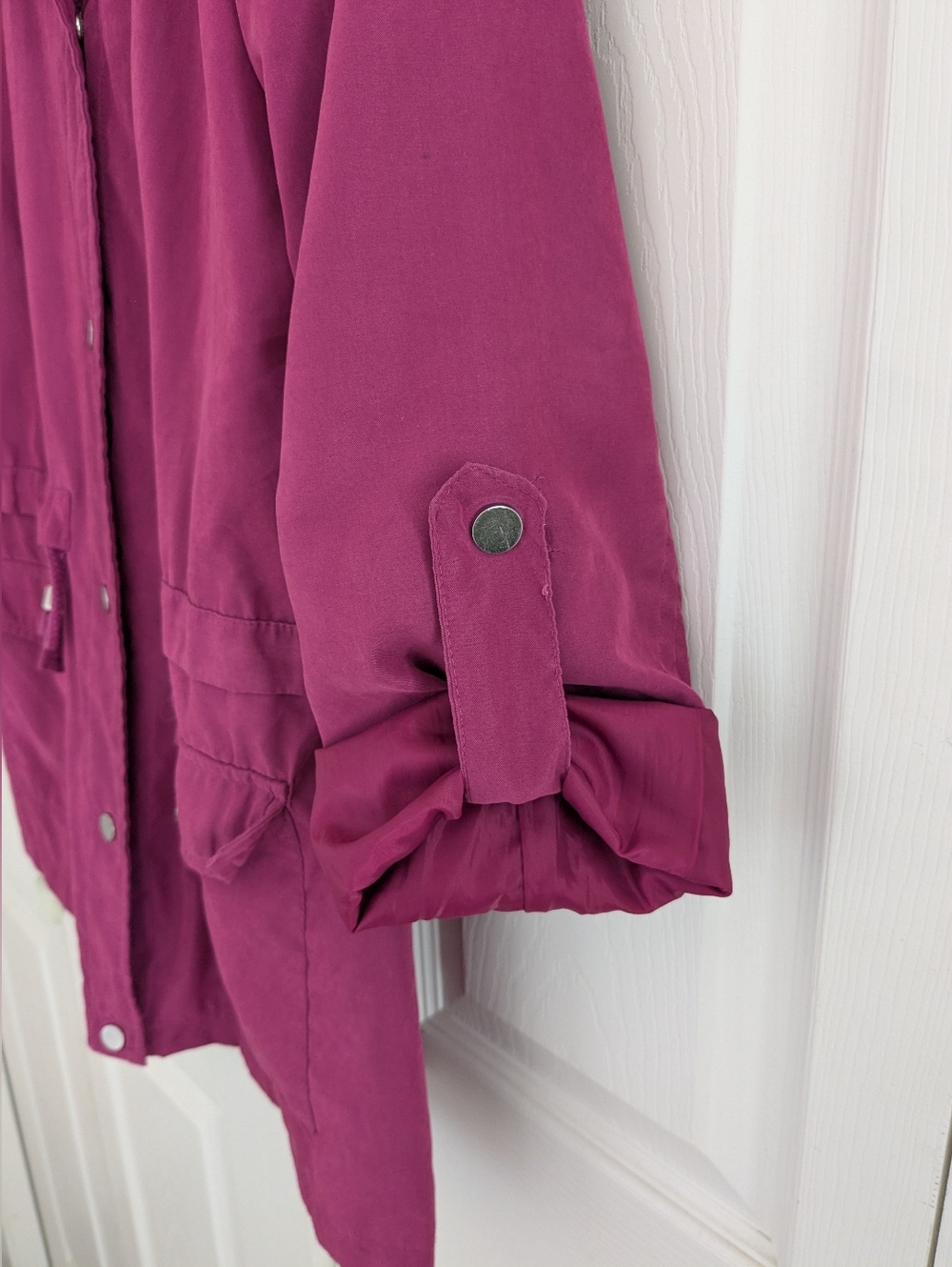 Women’s Magenta Button-Front Jacket - Picture 5 of 8